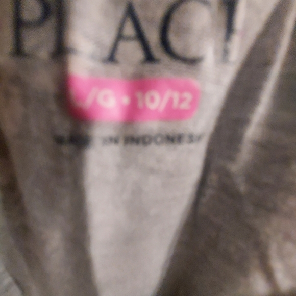 Children's Place Girls Grey Dress with Pink Rosebuds Size 10/12 - Picture 3 of 8